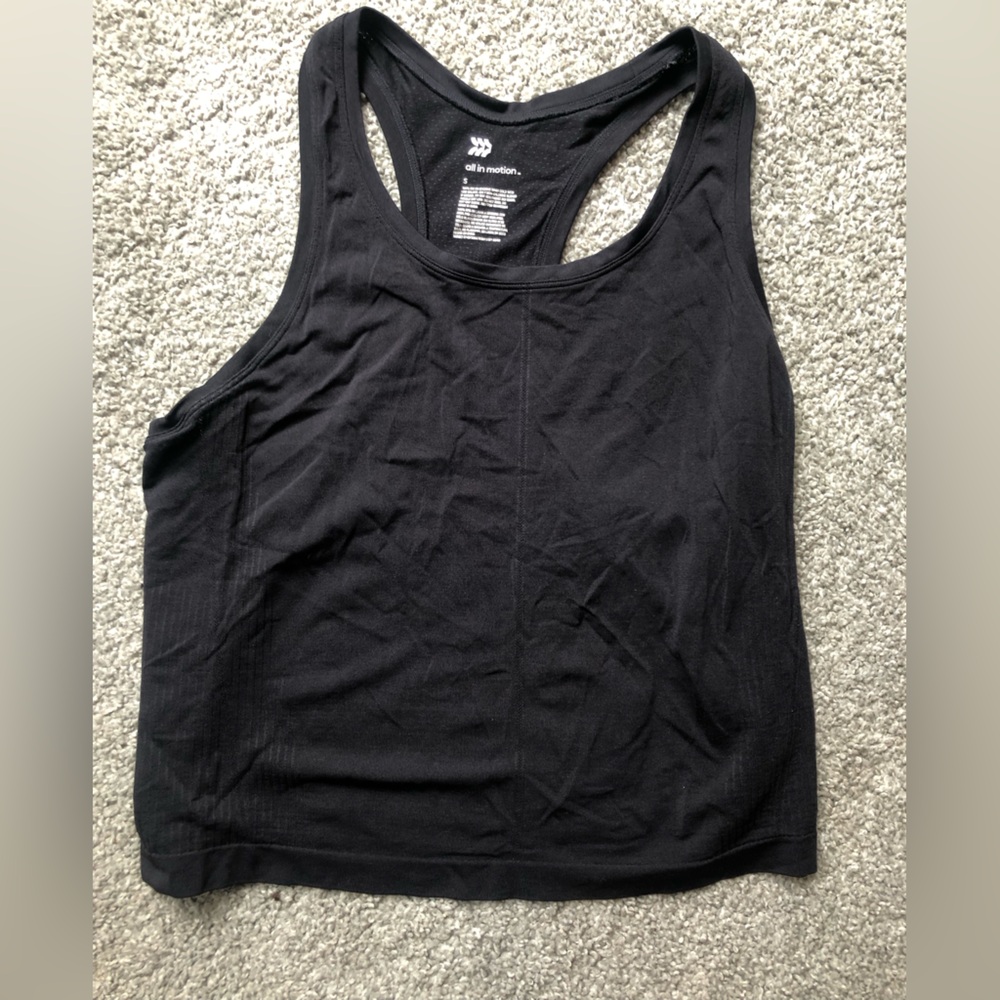 Women's Seamless Racerback Tank Top - All In Motion Black S